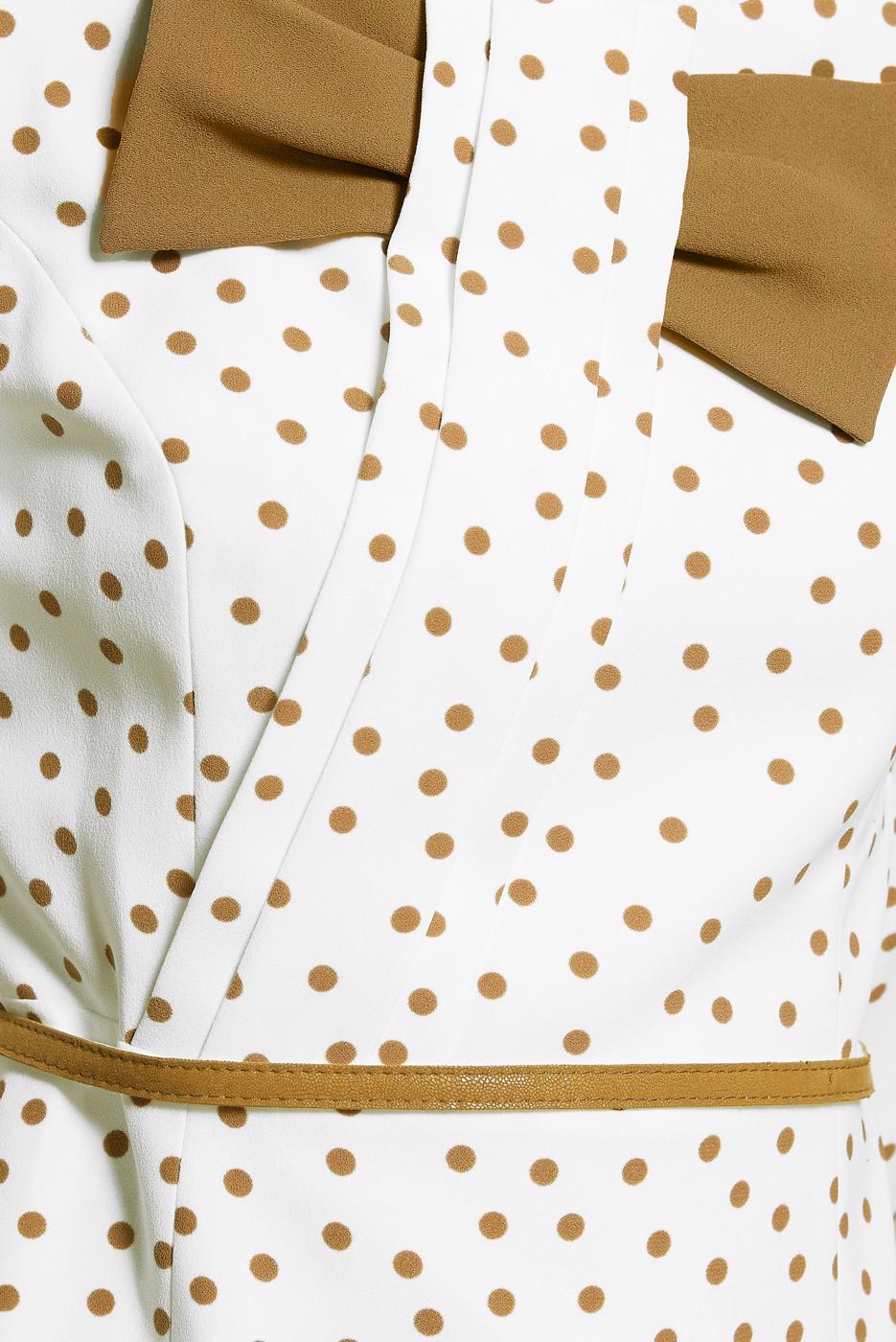 Tesettür giyim TABA ALVİNA PUANTİYELİ PANTOLONLU TAKIM T 3767