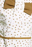 Tesettür giyim TABA ALVİNA PUANTİYELİ PANTOLONLU TAKIM T 3767