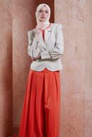 Tesettür giyim EKRU ALVİNA CEKETLİ TULUMLU TAKIM T 3863