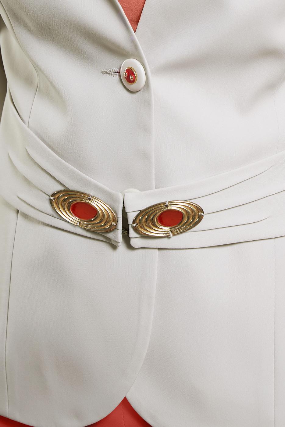 Tesettür giyim EKRU ALVİNA CEKETLİ TULUMLU TAKIM T 3863