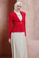 Hijab clothing RED ALVINA DRESS SUIT WITH JACKET T 3874