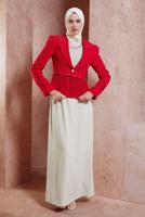 Hijab clothing RED ALVINA DRESS SUIT WITH JACKET T 3874
