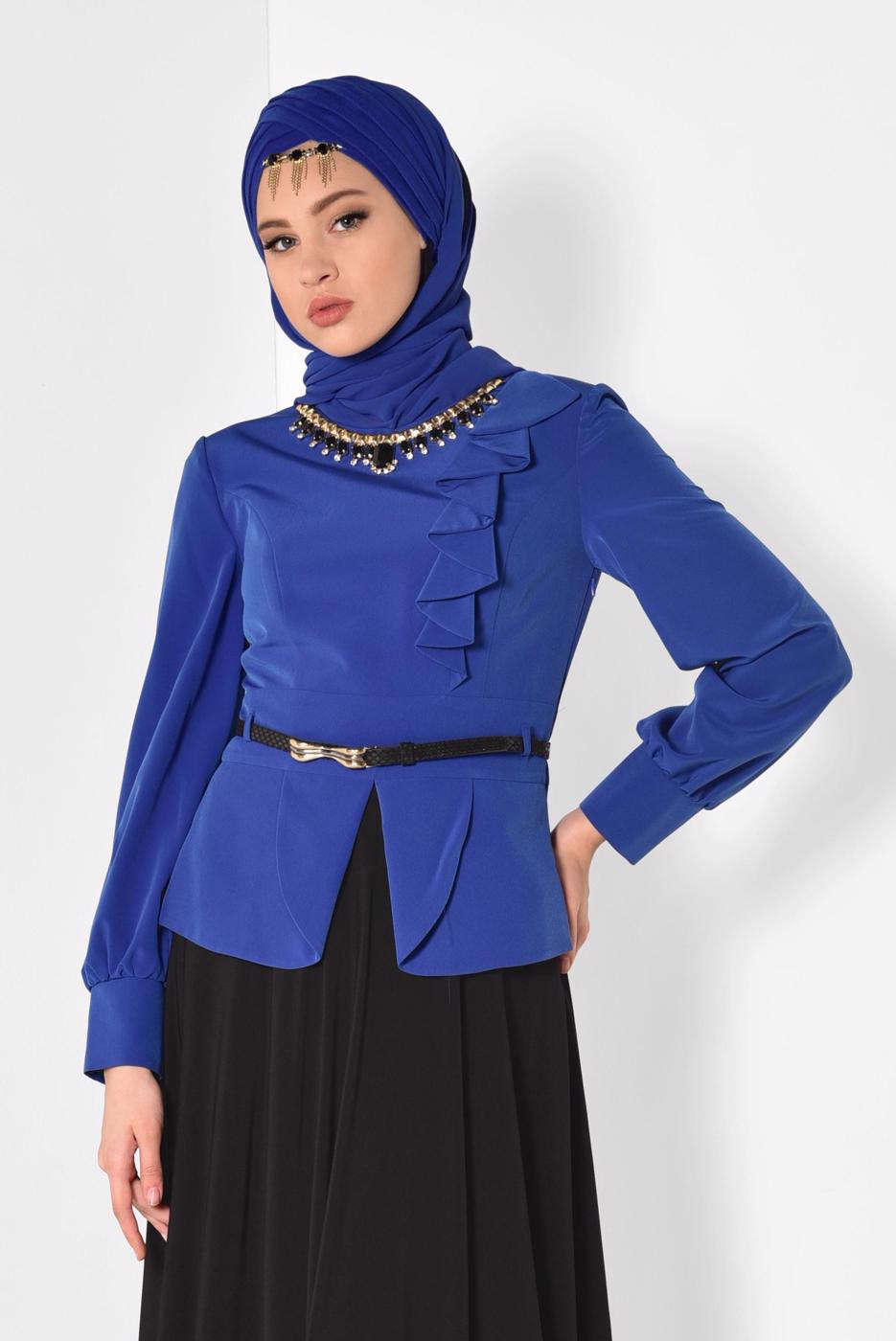 Vêtements hijab BLEU MARINE ALVINA ROBE DE SOIRÉE T 3048