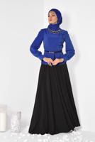 Vêtements hijab BLEU MARINE ALVINA ROBE DE SOIRÉE T 3048