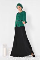 Vêtements hijab VERT ALVINA ROBE DE SOIRÉE T 3048