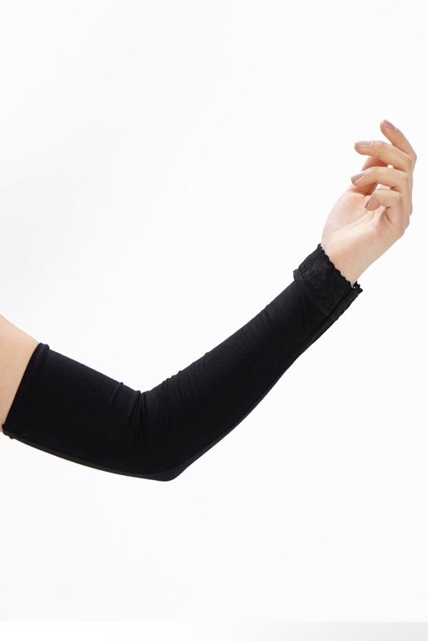 Vêtements hijab NOIR MANCHETTE AVEC DENTELLE 40055 - TRENDTESETTÜR