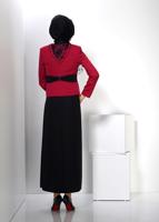 Hijab clothing RED ALVINA DRESS SUIT T 3032