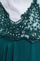 Tesettür giyim MAVİ ŞİFON ABİYE ELBİSE 5951