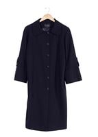 Tesettür giyim LACİVERT BEBE YAKA GENİŞ KESİM TRENÇKOT 1390 