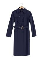 Tesettür giyim LACİVERT KEMERLİ TRENÇKOT 1393