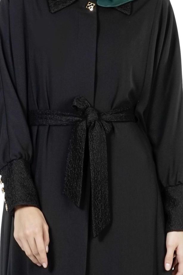 Vêtements hijab NOIR PARDESSUS À MANCHES DOLMAN 1406 - TRENDTESETTÜR