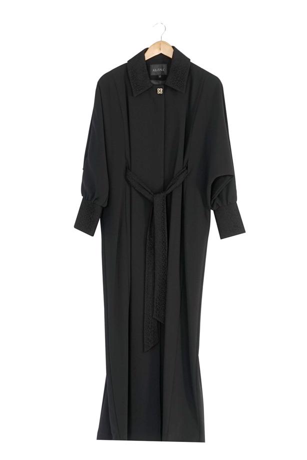 Vêtements hijab NOIR PARDESSUS À MANCHES DOLMAN 1406 - TRENDTESETTÜR