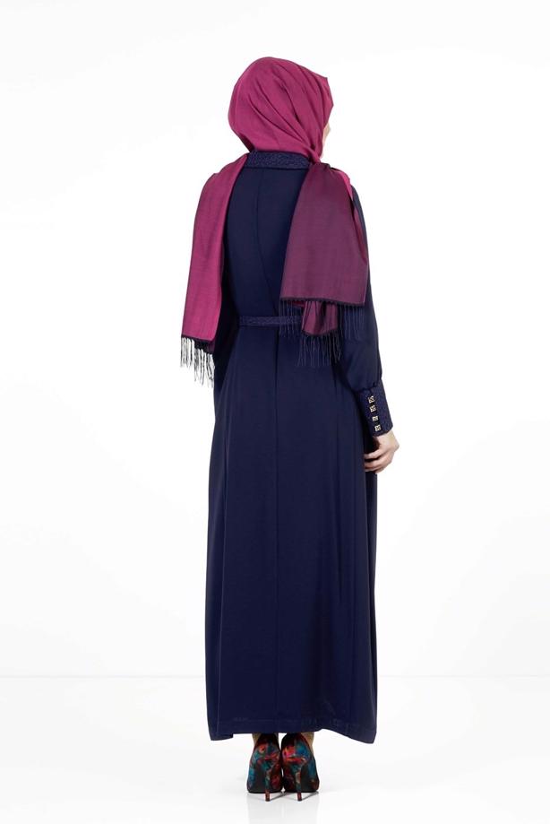Vêtements hijab BLEU MARINE PARDESSUS À MANCHES DOLMAN 1406 - TRENDTESETTÜR