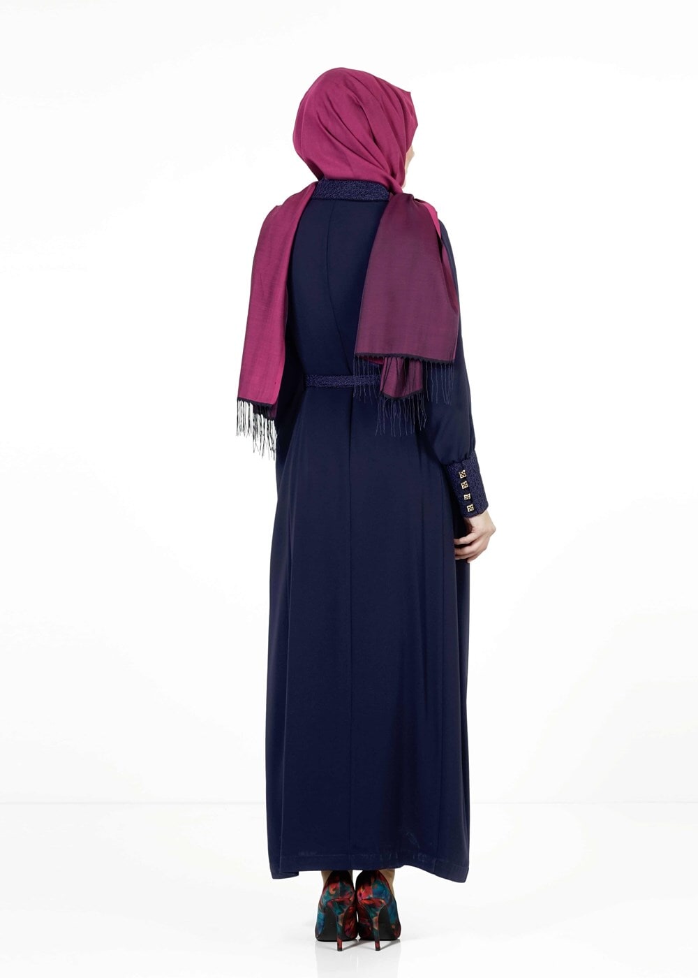 Vêtements hijab BLEU MARINE PARDESSUS À MANCHES DOLMAN 1406