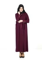 Vêtements hijab ROUGE BORDEAUX PARDESSUS À MANCHES DOLMAN 1406