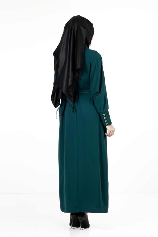Vêtements hijab VERT PARDESSUS À MANCHES DOLMAN 1406 - TRENDTESETTÜR