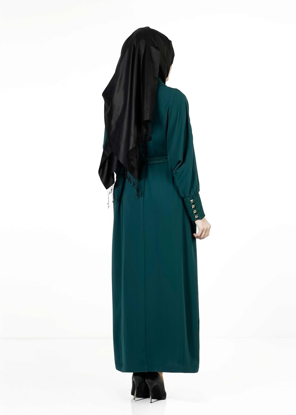 Vêtements hijab VERT PARDESSUS À MANCHES DOLMAN 1406