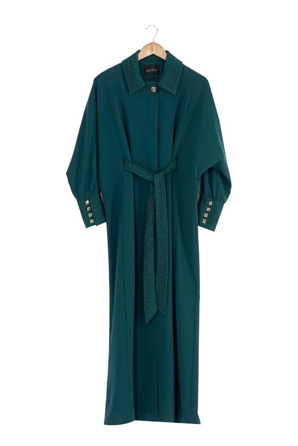 Vêtements hijab VERT PARDESSUS À MANCHES DOLMAN 1406 - TRENDTESETTÜR