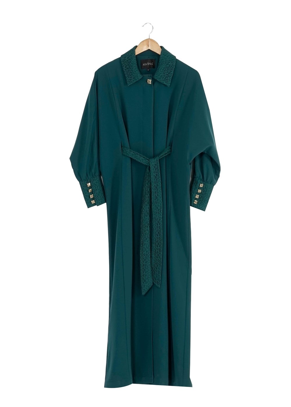 Vêtements hijab VERT PARDESSUS À MANCHES DOLMAN 1406