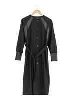 Tesettür giyim SİYAH YARASA KOLLU TRENÇKOT 1413