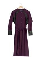 Tesettür giyim BORDO YARASA KOLLU TRENÇKOT 1413