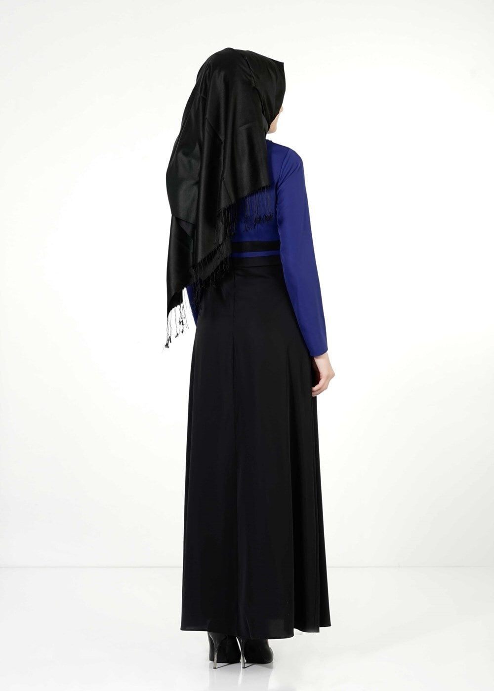 Tesettür giyim LACİVERT TAŞLI ETEKLİ TAKIM 3050 