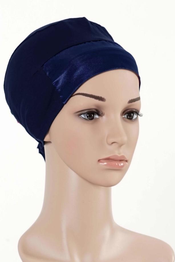 Vêtements hijab BLEU MARINE T 4050 Alvina Saten Bone - TRENDTESETTÜR