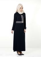 Tesettür giyim LACİVERT KAPÜŞONLU FERACE 8142 