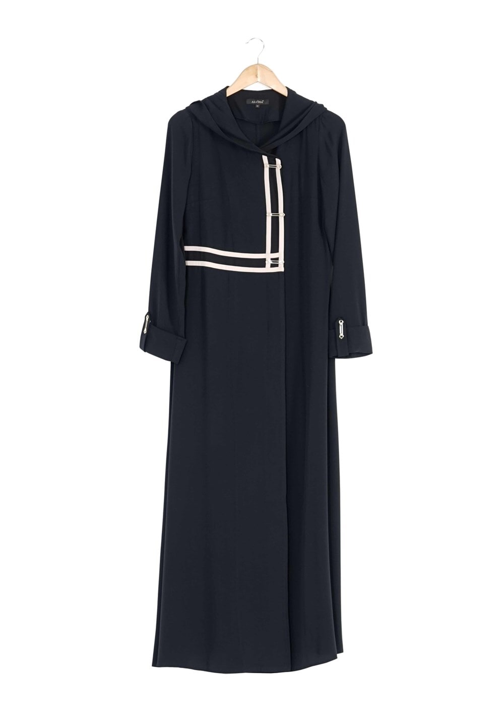 Tesettür giyim LACİVERT KAPÜŞONLU FERACE 8142 