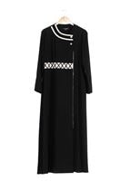 Tesettür giyim SİYAH DESENLİ FERACE 8150 