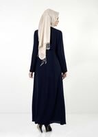 Tesettür giyim LACİVERT DESENLİ FERACE 8150 