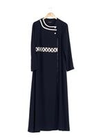 Tesettür giyim LACİVERT DESENLİ FERACE 8150 