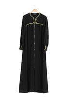 Tesettür giyim SİYAH FERMUARLI FERACE 8164 