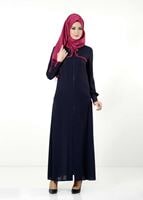 Tesettür giyim LACİVERT FERMUARLI FERACE 8164 