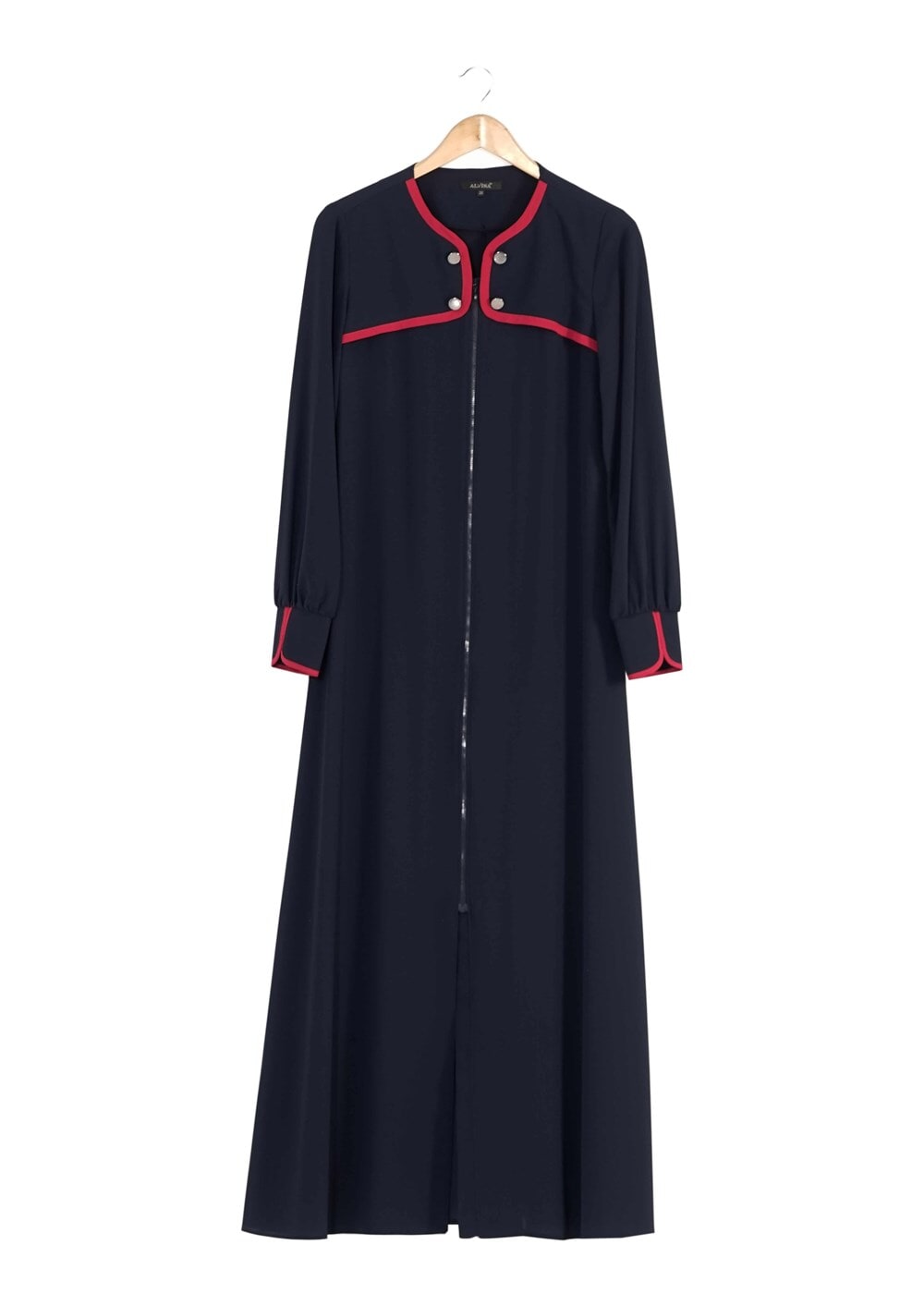 Tesettür giyim LACİVERT FERMUARLI FERACE 8164 