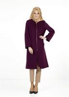 Tesettür giyim MÜRDÜM FERMUARLI GENİŞ KESİM KABAN 9297