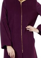 Tesettür giyim MÜRDÜM FERMUARLI GENİŞ KESİM KABAN 9297