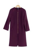 Tesettür giyim MÜRDÜM FERMUARLI GENİŞ KESİM KABAN 9297