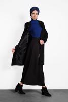 Hijab clothing BLACK ALVINA ZIPPED COAT 9318 