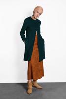 Tesettür giyim MAVİ ALVİNA ÇITÇITLI FERMUARLI KABAN 9318 