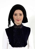 Tesettür giyim LACİVERT DANTELLİ BOYUNLUK 30020
