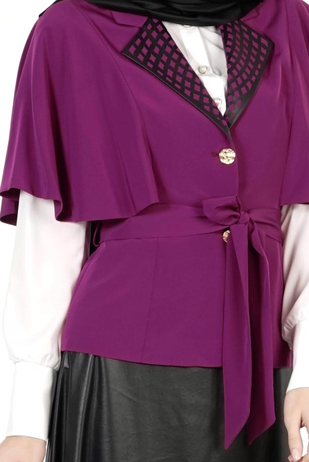 Tesettür giyim MOR 3045E 3&prime;LÜ ETEKLİ TAKIM - TRENDTESETTÜR