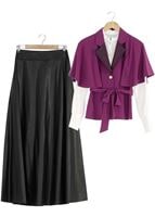 Hijab clothing PURPLE SKIRT SUIT IN 3 PIECES 3045E 