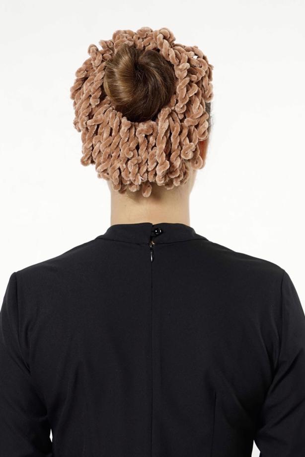 Hijab clothing MINK T 31012 Topuz Tokası - TRENDTESETTÜR