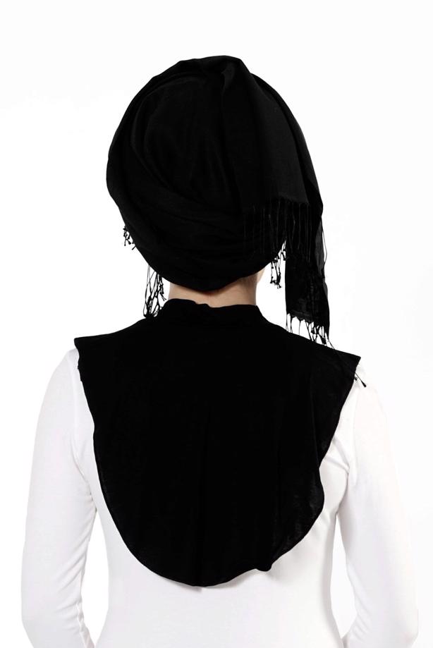 Vêtements hijab NOIR BLOUSE COL 35021 - TRENDTESETTÜR