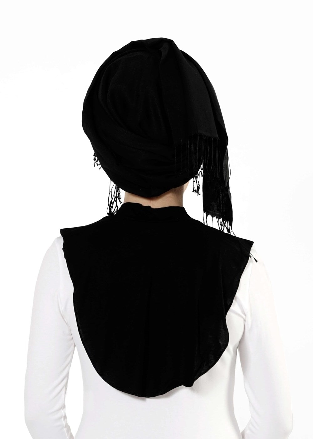 Vêtements hijab NOIR BLOUSE COL 35021