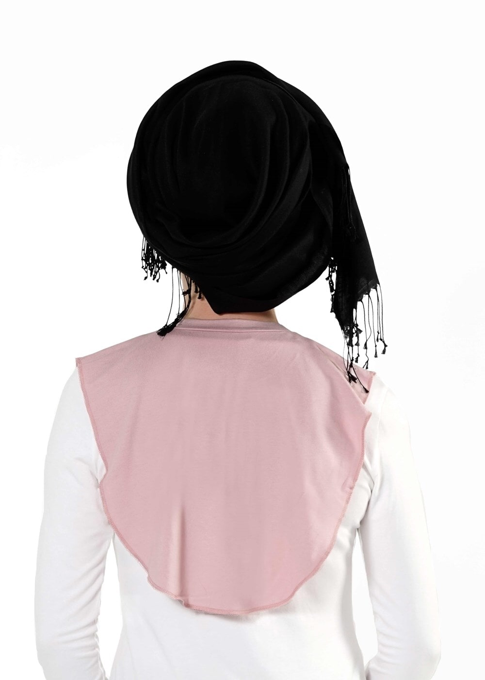 Tesettür giyim PUDRA DANTELSİZ BOYUNLUK 35021 