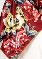 Tesettür giyim BORDO T 27613 Çicek Desenli Esarp