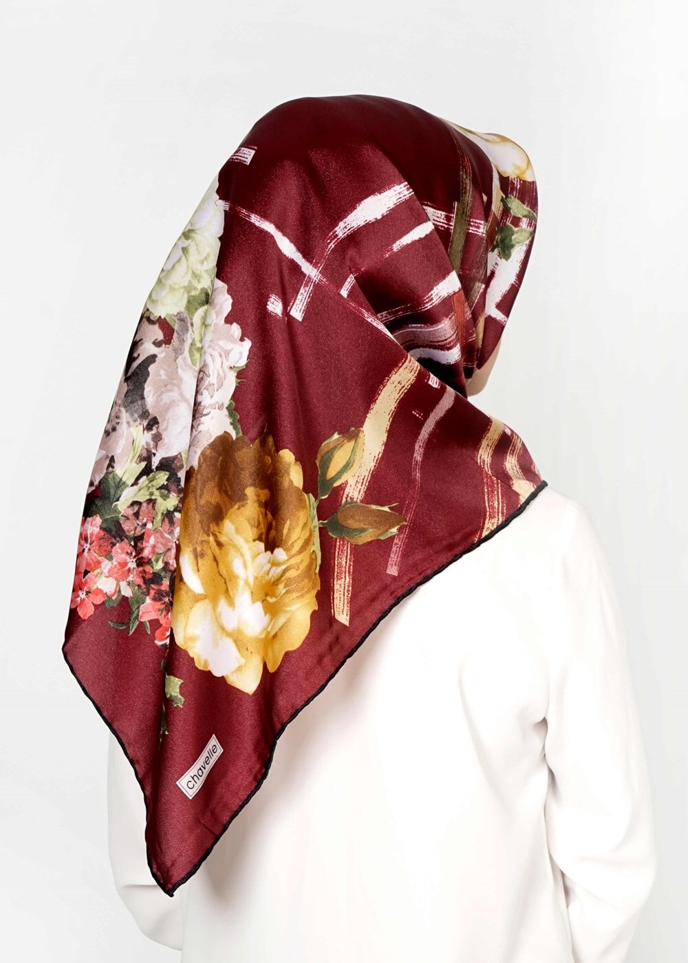 Tesettür giyim BORDO T 27614 Kristal Esarp