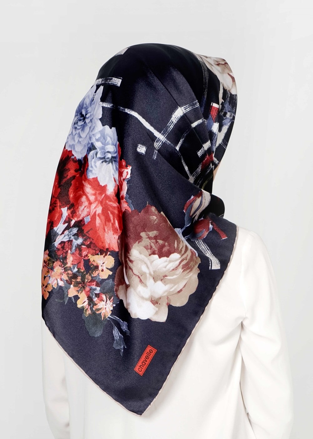 Tesettür giyim LACİVERT T 27614 Kristal Esarp